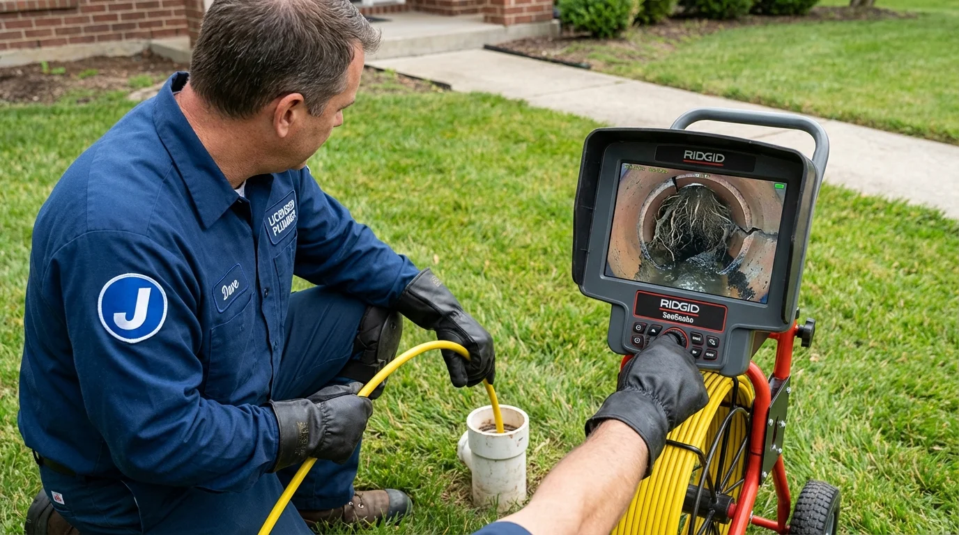 Sewer camera inspection being performed by Johns Plumbing LLC in Crestview